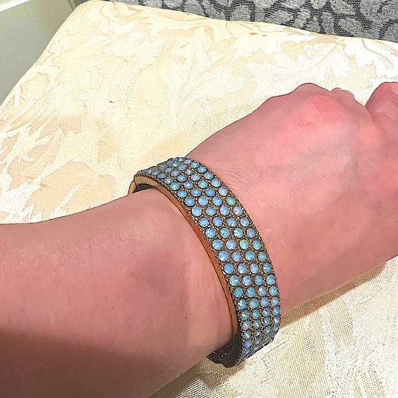 Pastel green with blue diamonds bangle! OS - Picture 5 of 8